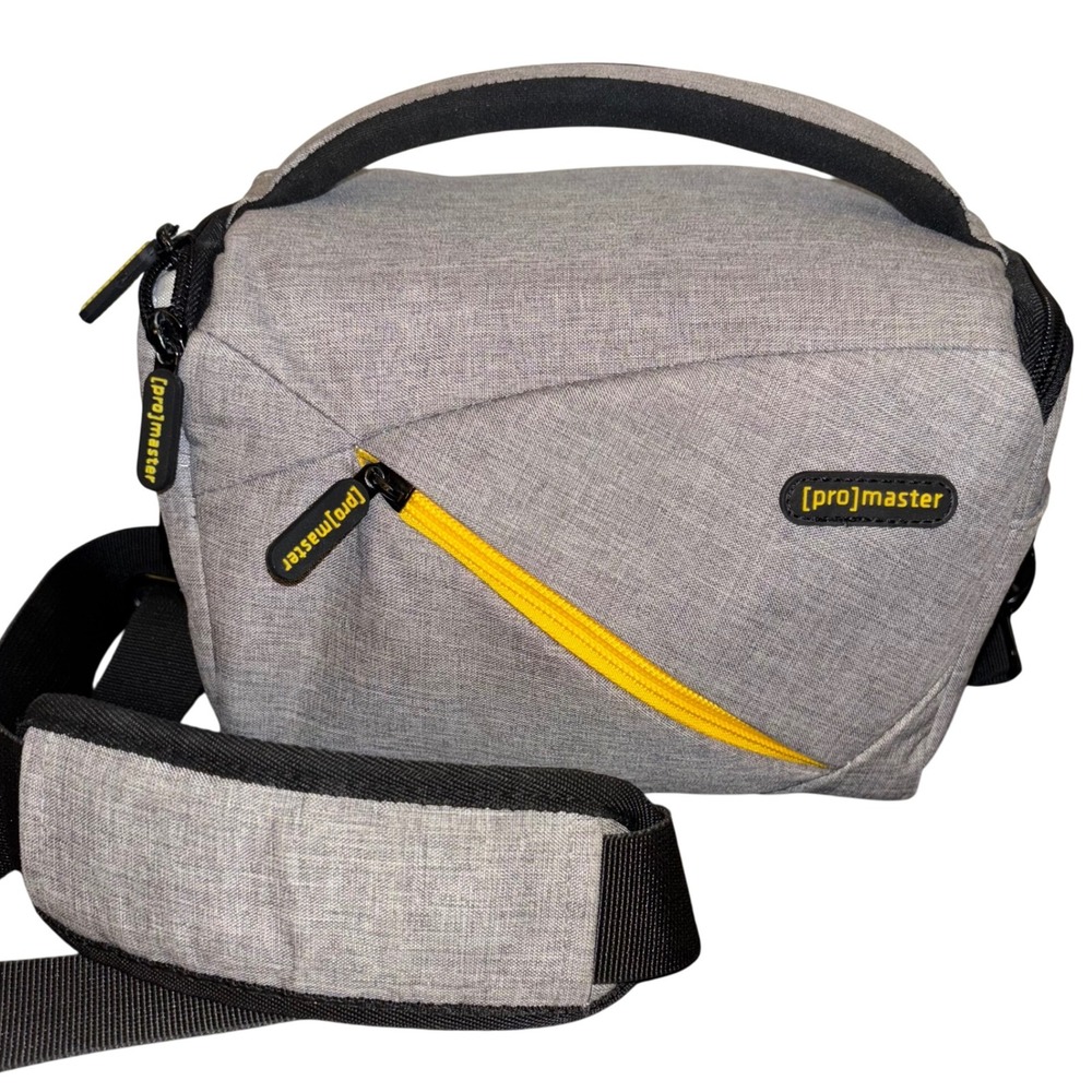 ProMaster Impulse 7244 | Gray Padded Camera Bag w Shoulder Strap and‎ Rain Cover